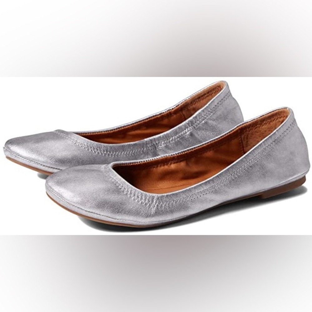 Like new ✨ Lucky Brand Emmie Ballet Flats Metallic Silver 9.5